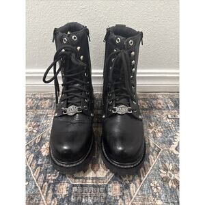 Wicked RoadWarrior Boots Leather Motorcycle Combat Lace-Up Lumbar Jack Men Sz 7